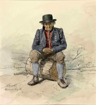 Portrait of a Seated Ratecana by Ladislav Benesch